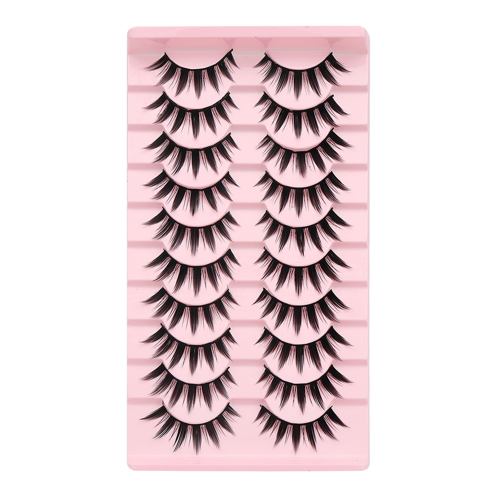 Manga Lashes Natural Look False Eyelashes Anime Lashes Wispy Spiky 8D Volume Eyelashes Pack Korean Japanese Asian Eyelashes Look Like Individual Cluster Eyelash Extension Strip Lashes